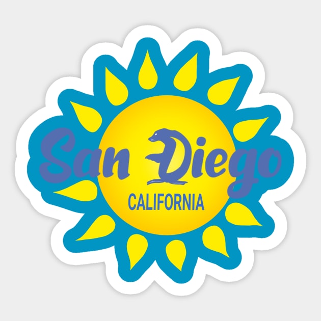 San Diego Sticker by AndrewKennethArt